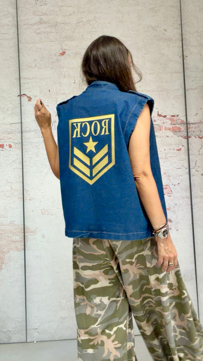 Chaleco Denim Military “Army”