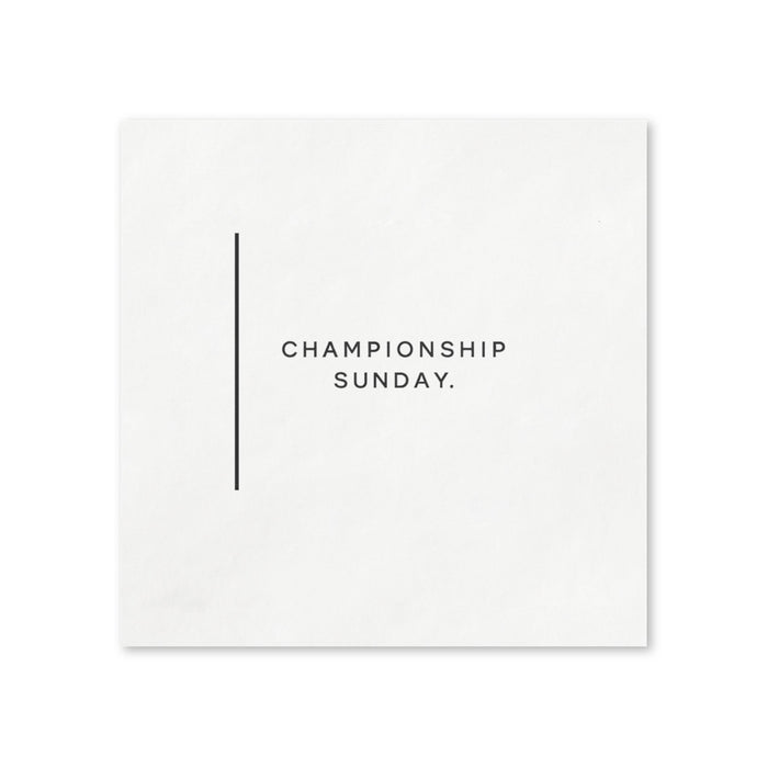 Championship Sunday Cocktail Napkins, 50-Pack, 3-ply, Football Party Napkins