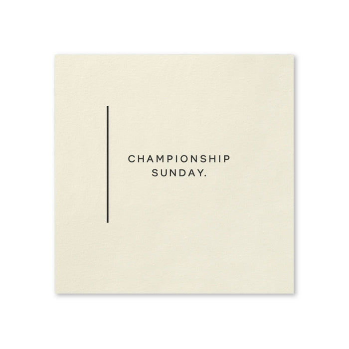Championship Sunday Cocktail Napkins, 50-Pack, 3-ply, Football Party Napkins