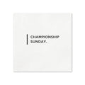 Championship Sunday Cocktail Napkins, 50-Pack, 3-ply, Minimalist Game Day Napkins