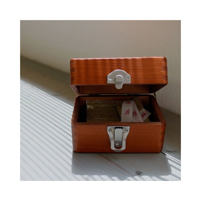 Classiky Tsuga Wood Box - Small, close-up view.
