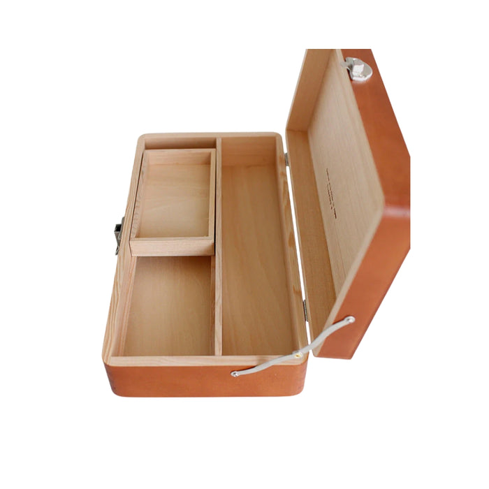 Classiky Wooden Desk Tool Box, close-up view.