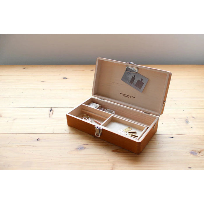 Classiky Wooden Desk Tool Box, alternate angle.