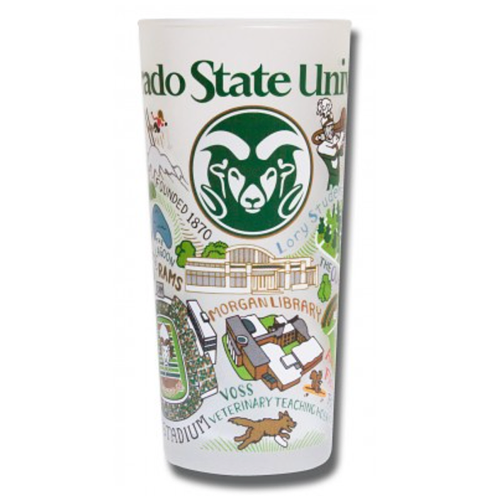 Colorado State Collegiate Frosted Glass Tumbler