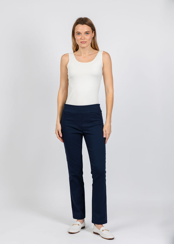 Elliott Lauren Control Stretch Faux Jean in Petrol available at Barbara Katz