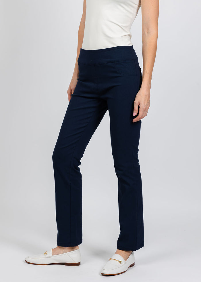 Elliott Lauren Control Stretch Faux Jean in Petrol available at Barbara Katz