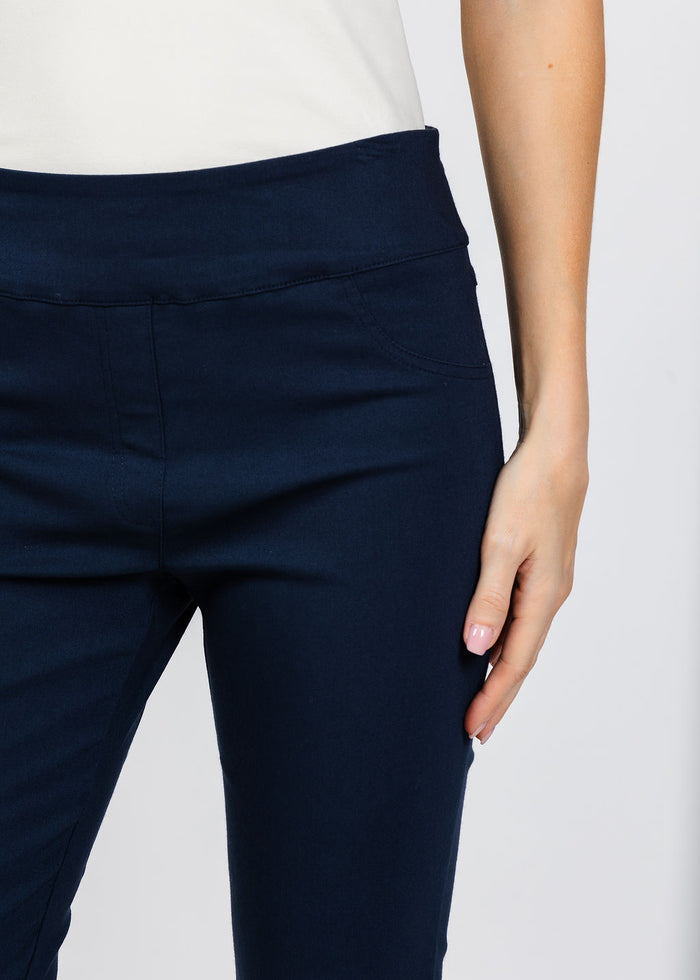 Elliott Lauren Control Stretch Faux Jean in Petrol available at Barbara Katz