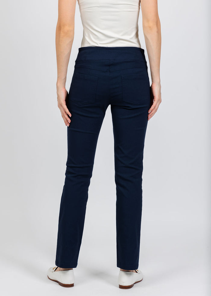 Elliott Lauren Control Stretch Faux Jean in Petrol available at Barbara Katz
