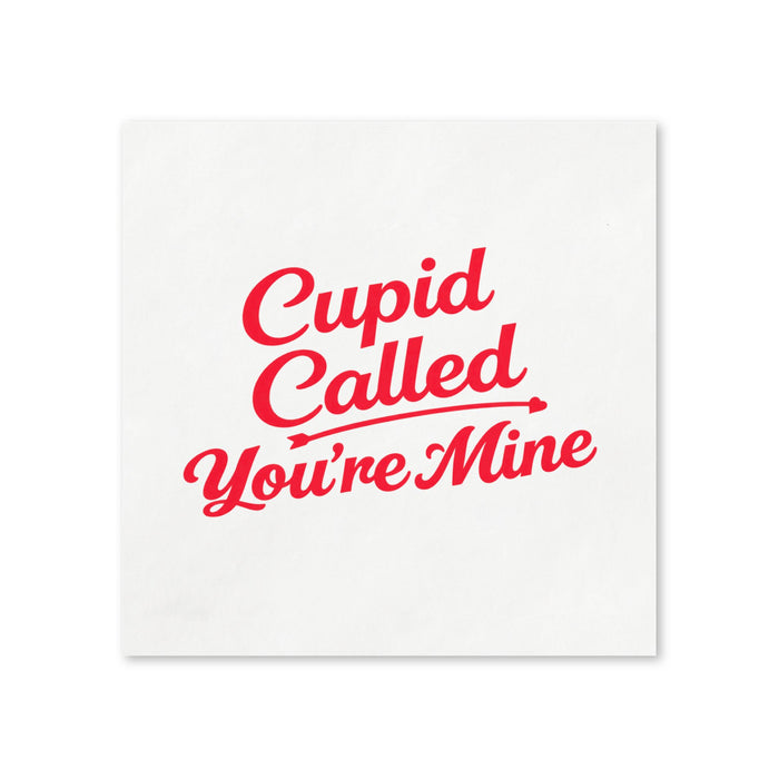 Cupid Called Valentine’s Day Cocktail Napkins, 50-Pack, 3-ply, Valentine’s Day Party Decor