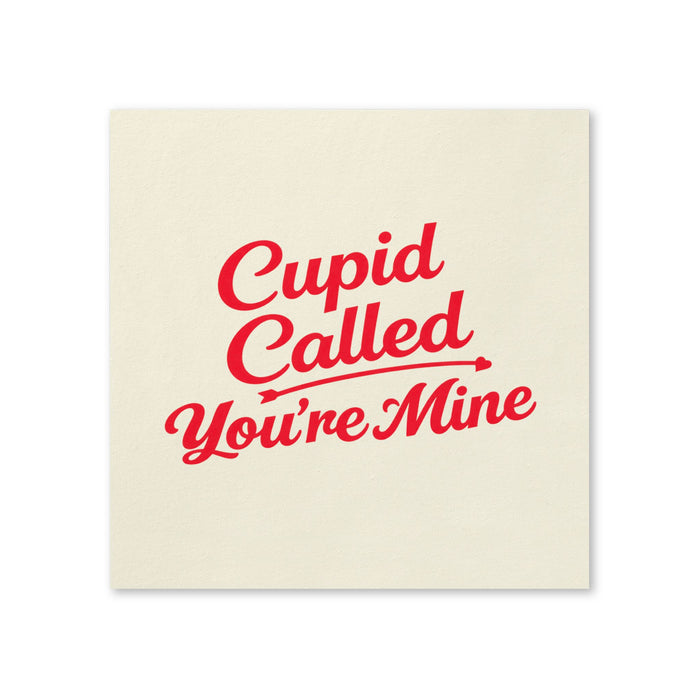 Cupid Called Valentine’s Day Cocktail Napkins, 50-Pack, 3-ply, Valentine’s Day Party Decor