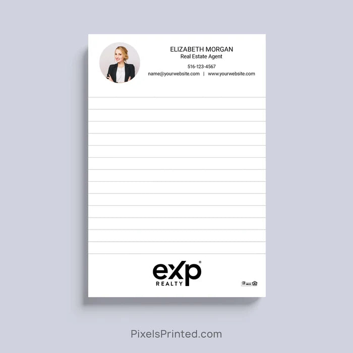Custom eXp Realty real estate agent notepad with personalized branding