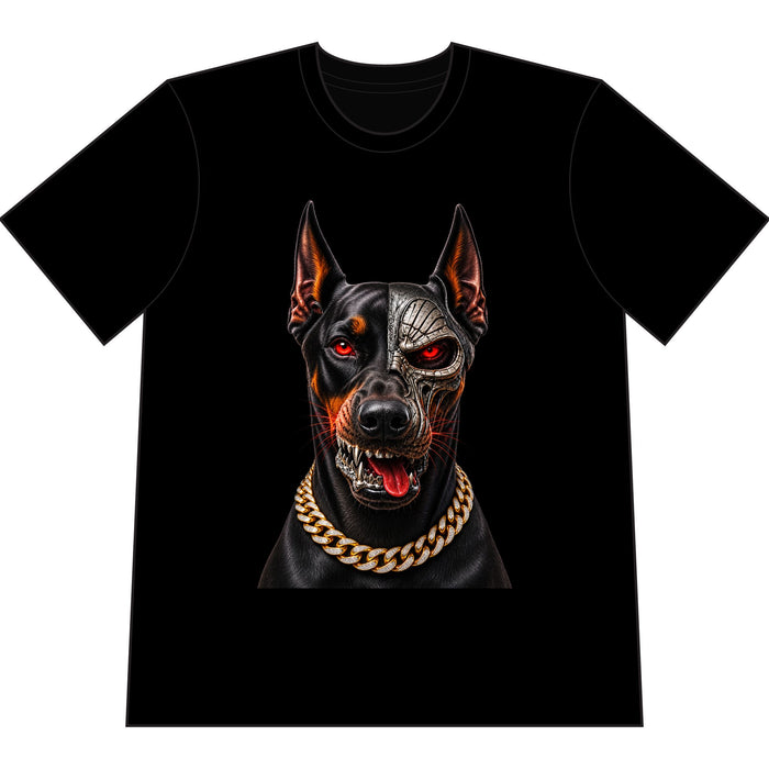 Cyber Doberman Heavyweight Graphic T-Shirt