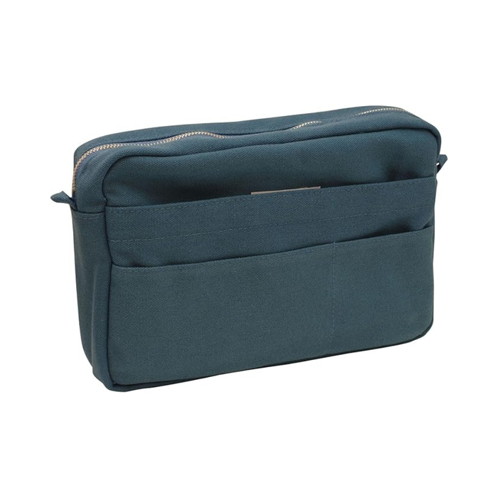 Delfonics Cotton Canvas Utility Pouch (M) — 14 Pockets, alternate angle.