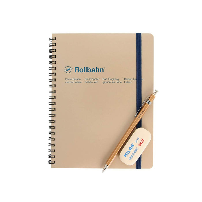 Delfonics Rollbahn Spiral Notebook A5, shown from another angle.