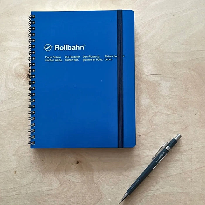 Delfonics Rollbahn Spiral Notebook A5, detail view of the design.