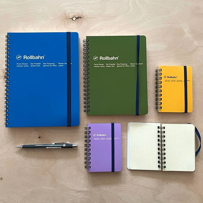 Delfonics Rollbahn Spiral Notebook A5, shown in full.