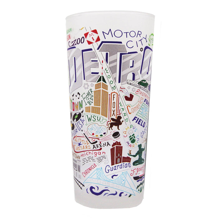 Detroit Frosted Glass Tumbler