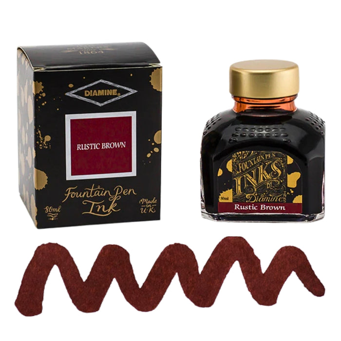 Diamine Ink Bottle 80ml — Brown Colours, shown in full.