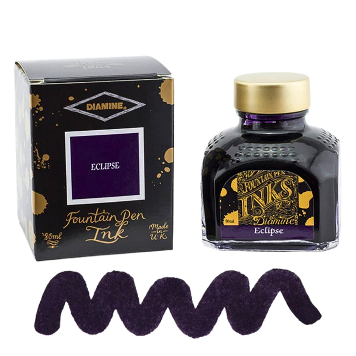 Diamine Ink Bottle 80ml — Purple Colours, shown with its details.