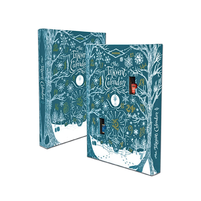 Diamine Inkvent Calendar - Teal Edition 2025, shown from the front.