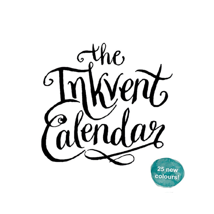 Diamine Inkvent Calendar - Teal Edition 2025, detail view of the design.