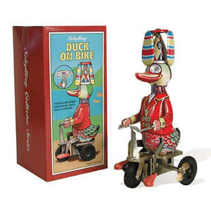 Duck on Bike Tin Toy