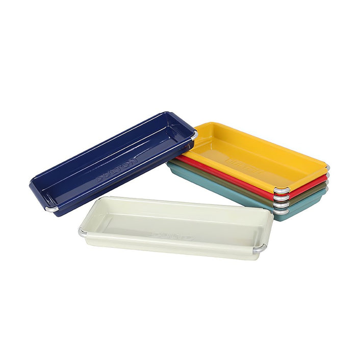 Dulton Steel Desktop Tray, shown from the front.