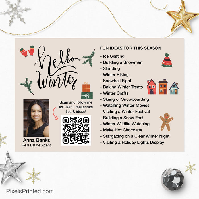 EXIT realty Christmas fun activities postcards PixelsPrinted