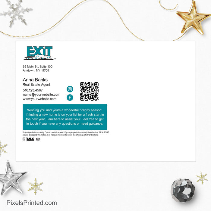 EXIT realty Christmas fun activities postcards PixelsPrinted