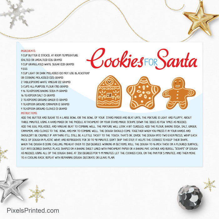 EXIT realty Christmas recipe postcards PixelsPrinted