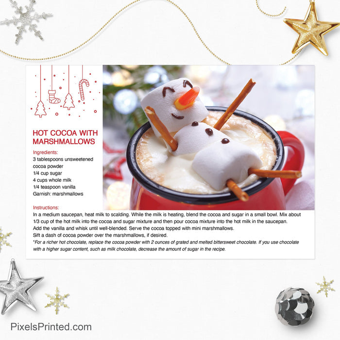 EXIT realty Christmas recipe postcards PixelsPrinted