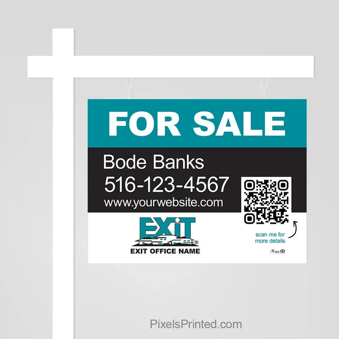 EXIT realty for sale sign panels PixelsPrinted