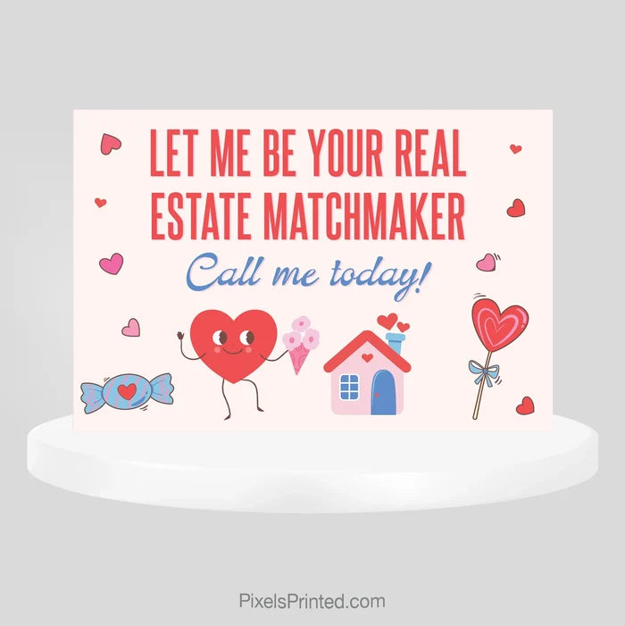 EXIT realty Valentine’s Day find your dream home postcard PixelsPrinted