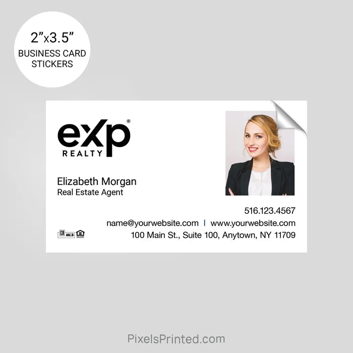 EXP realty business card stickers sticker PixelsPrinted
