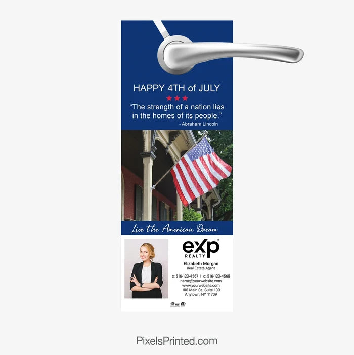 EXP realty Fourth of July door hangers PixelsPrinted