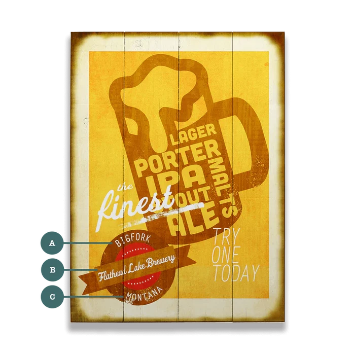 Finest Beer Custom Sign