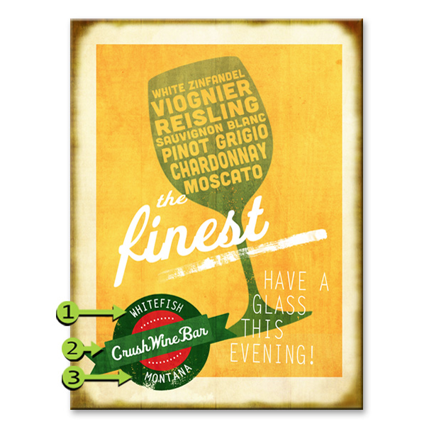 Finest Wine Reisling Custom Sign
