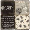 Florida B&W Drink Coasters