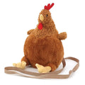 Furry Brown Hen Cross Body Bag