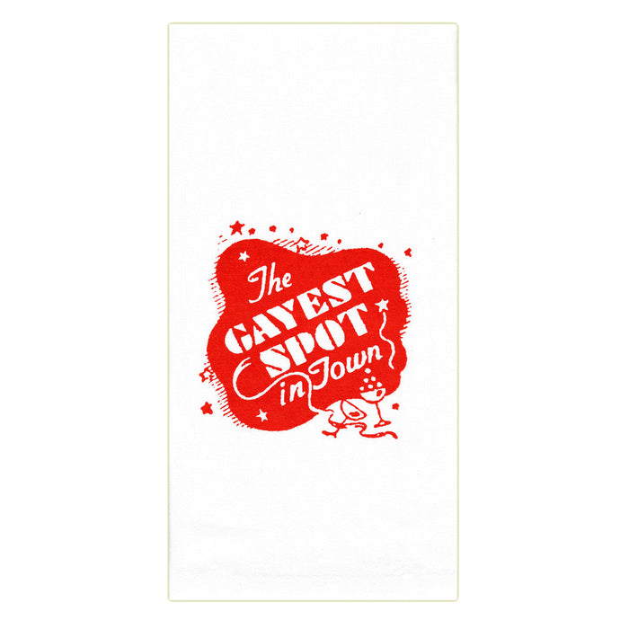 Gayest Spot Retro Dish Towel