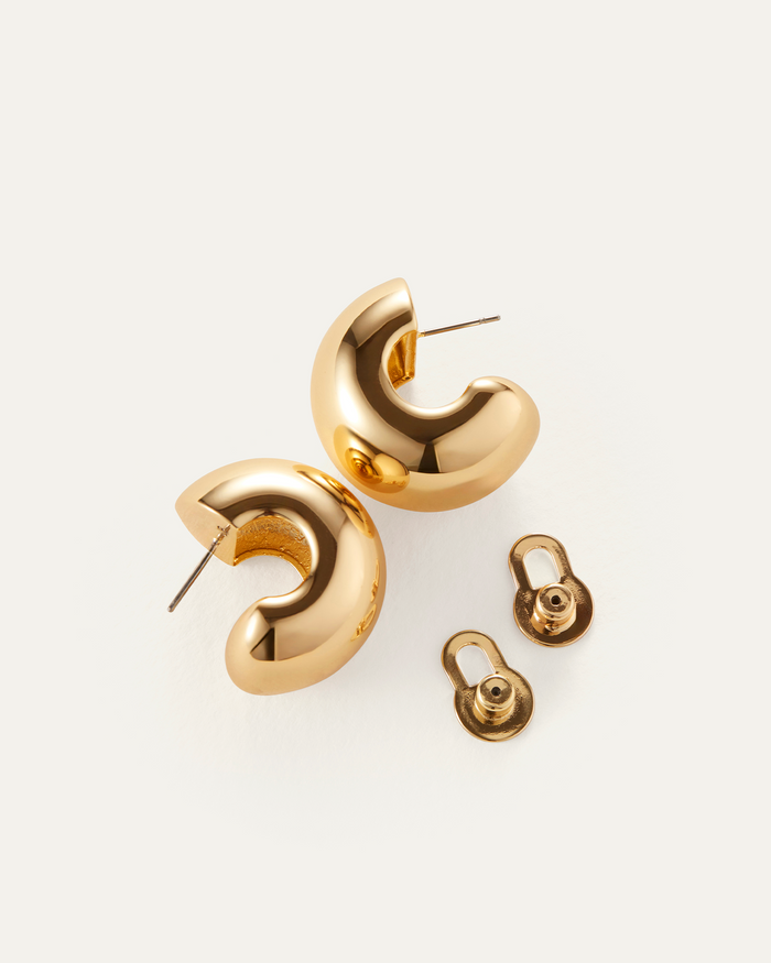 Jenny Bird Gemma Hoop Earrings in Gold available at Barbara Katz