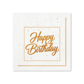Gold Happy Birthday Cocktail Napkins, 50-Pack, 3-ply, Birthday Party Decor