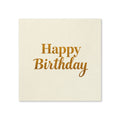 Gold Happy Birthday Cocktail Napkins, 50-Pack, 3-ply, Birthday Party Decor