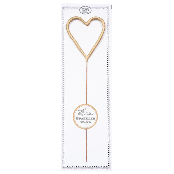 Gold Heart Sparkler Wand