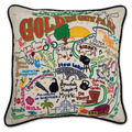 Golden Gate Park Hand-Embroidered Pillow