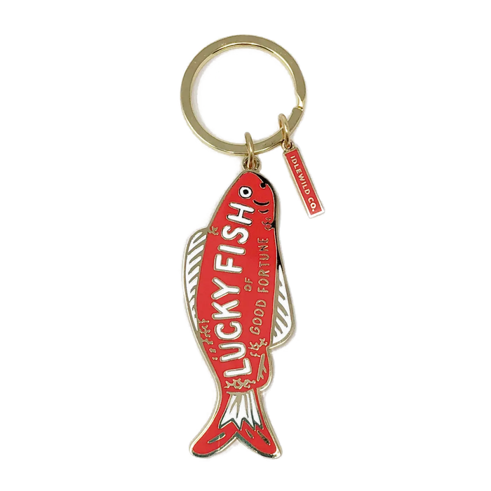 Good Fortune Fish Enamel Keychain