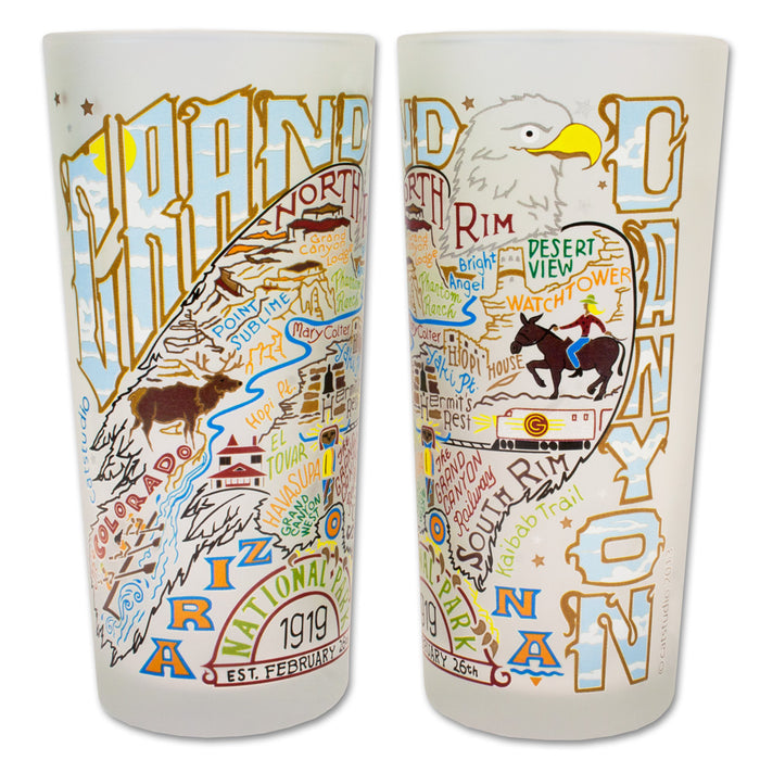Grand Canyon Frosted Glass Tumbler