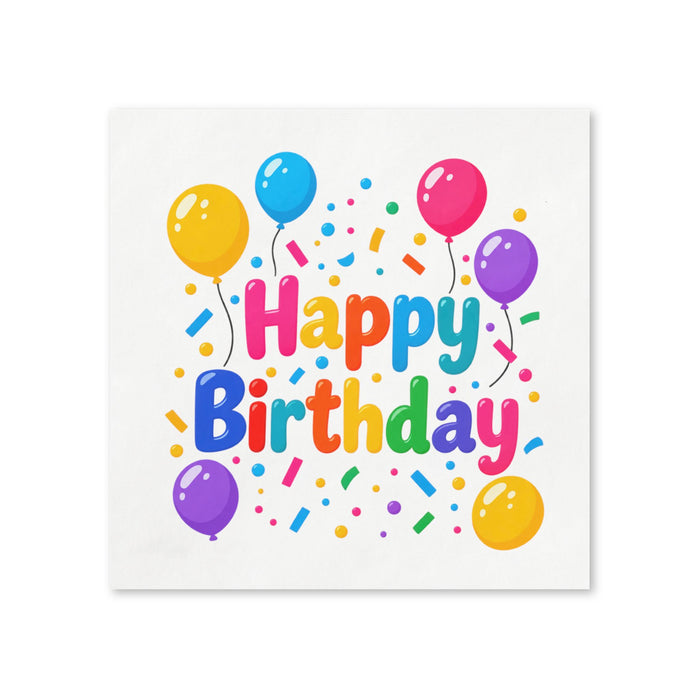 Happy Birthday Balloons Napkins, 50-Pack, 3-ply, Birthday Party Decor