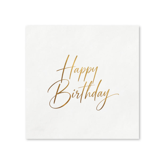 Happy Birthday Cocktail Napkins, 50-Pack, 3-ply, Birthday Party Decor