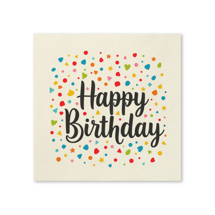 Happy Birthday Confetti Napkins, 50-Pack, 3-ply, Birthday Party Decor